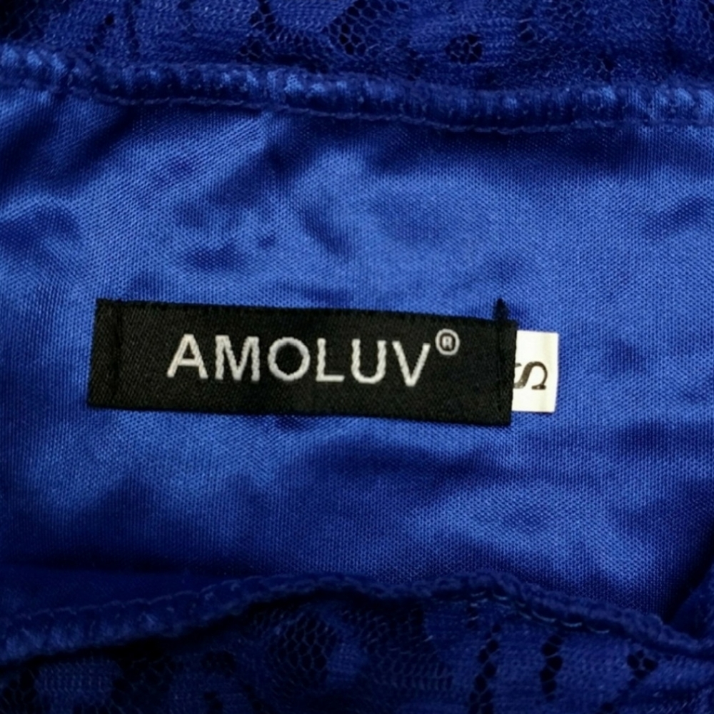 AMOLUV Lace Floral Dress Womens Small - Picture 4 of 5